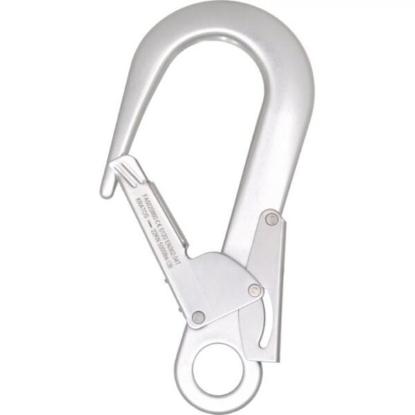 Karabinhage af aluminium til stilladsarbejde med automatisk lukning