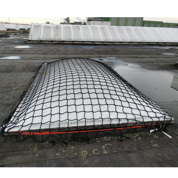 Sikkerhedsnet, ovenlys 2,6 x 1,5 m til udlejning